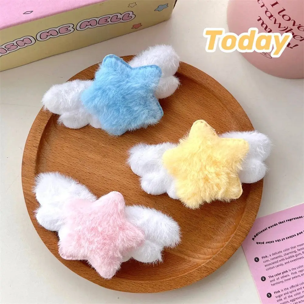 Minimalist Style Plush Star Hair Clip Ornament Headdress Plush BB Hairpins Hair Accessories Sweet Fluffy Barrettes Girls
