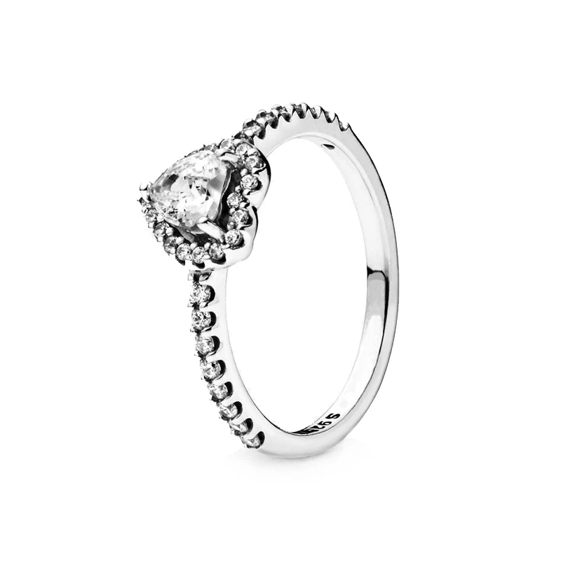 925 sterling silver heart shaped water drop ring silver heart ring silver rings silver ring