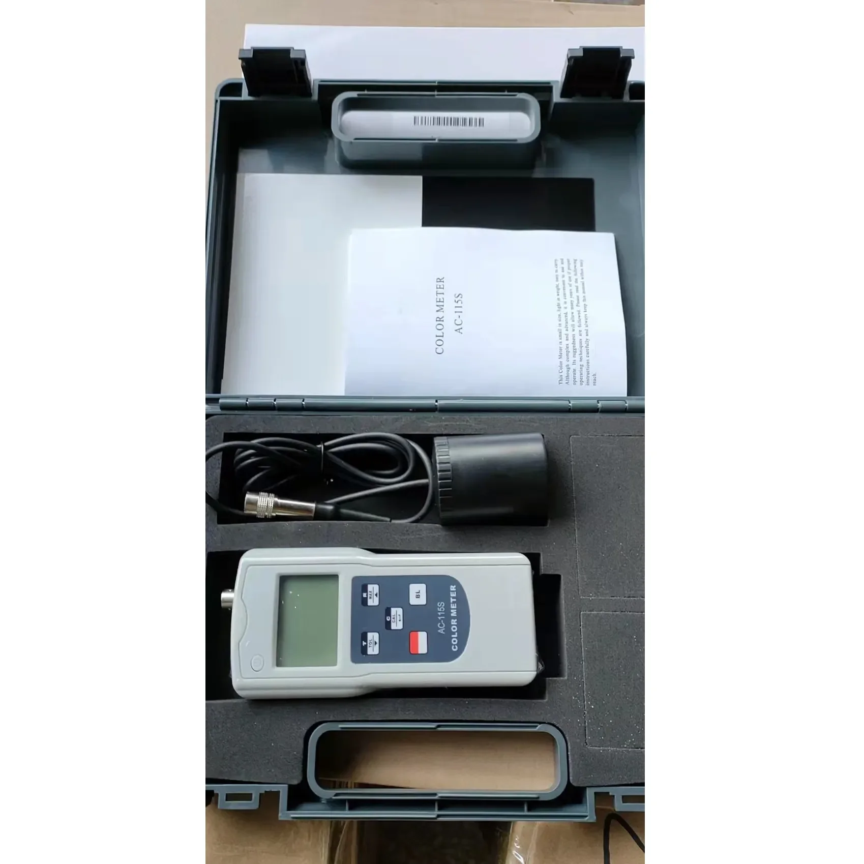 Digital Painting Color Meter AC-115S LED Lamp Triple LCD Display USB RS-232 Tristimulus for Textile Paper Leather Painting 4
