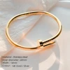 eManco Classic Punk Rivet Bracelets Feminine Simple Fashion Bracelet Stainless Steel Screw Bangles Ladies Gift 2