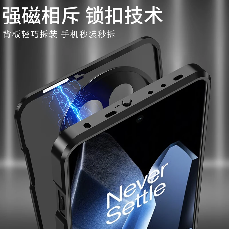 Aluminium Alloy Metal Frame Bumper with Tempered Glass Cover - Shockproof Hard Case