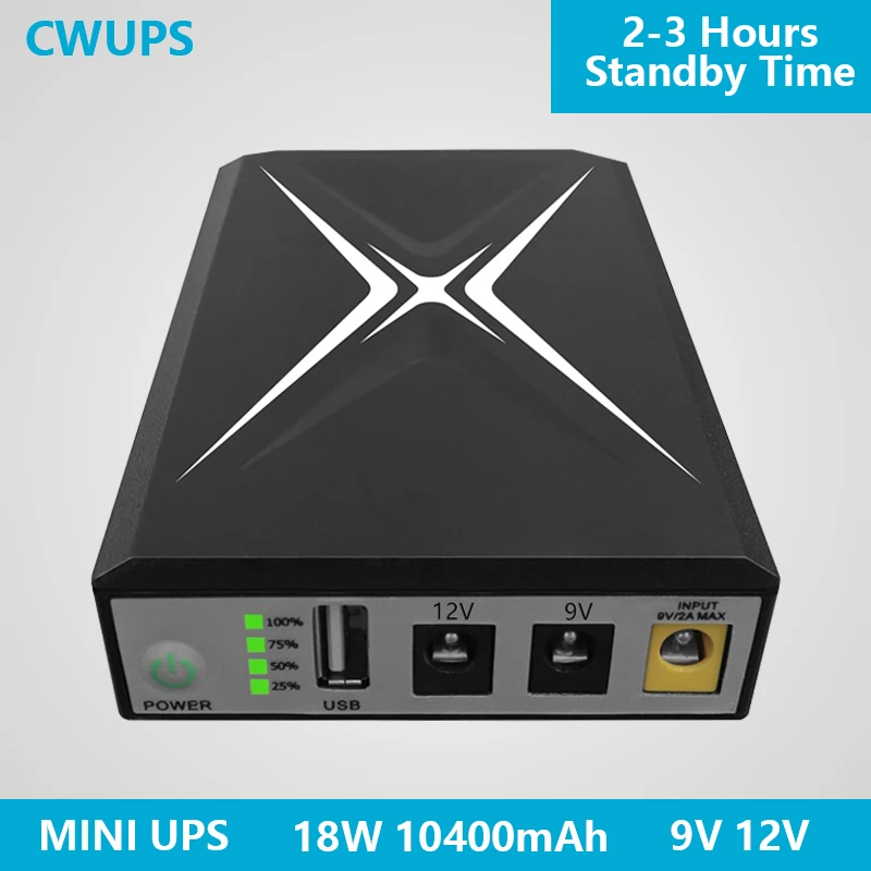 18W Mini Ups Router Wifi 12V Emergenza Mini Nobreak Gruppo Di Continuità 220 Volt No Break 12V 2A Router Ups Per Modem