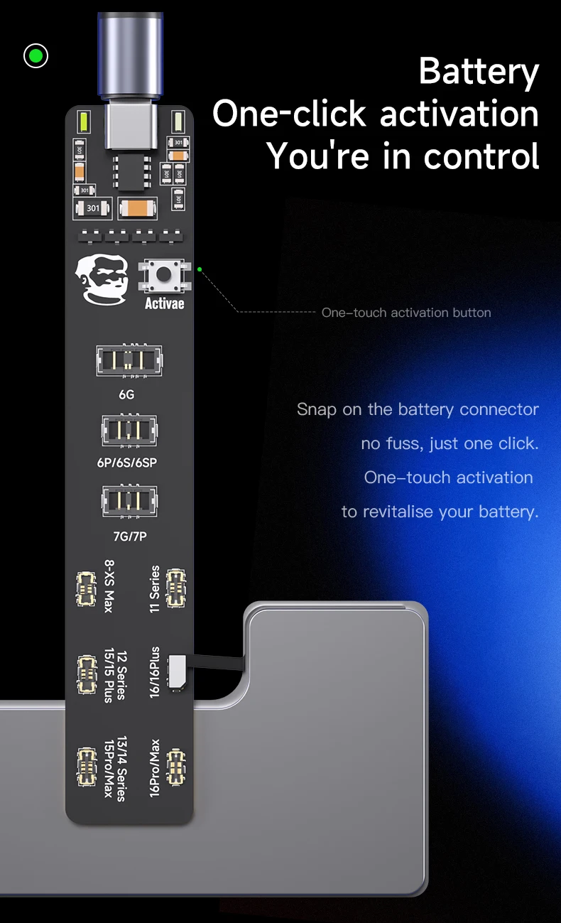 MECHANIC F009/F018 Battery Activator Board 1-Touch for iPhone6-16 & 400+ Models