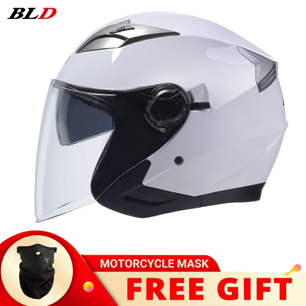 

Dual Lens Open Face Motorcycle Helmet DOT Approved Riding Motocross Racing Motobike Cascos ABS High Quality Capacete De Moto Men