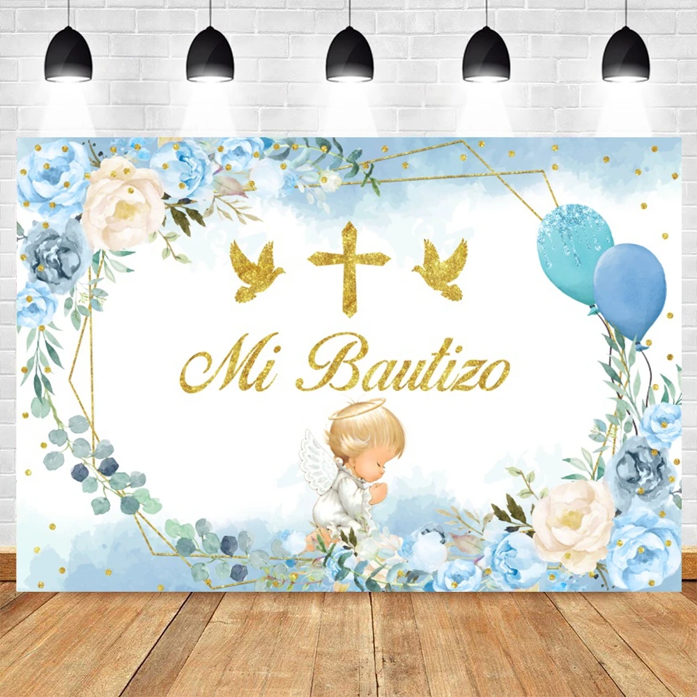 Photography Backdrop Baptism Christening Baby Shower Photo Props