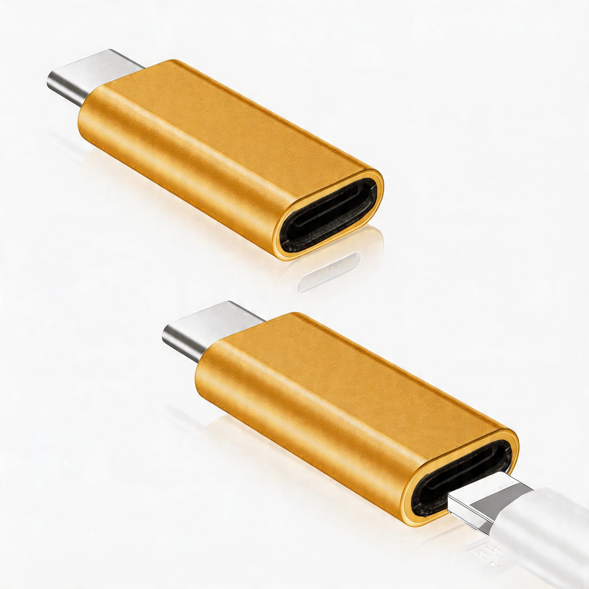 Dual-Pack Lightning to USB-C Adapter for Fast Charging and Data Sync