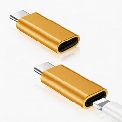 Dual - Pack Lightning to USB - C Adapter for Fast Charging and Data Sync (Golden)