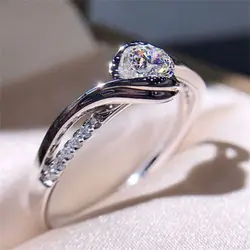 Elegant Sparkling Silver Ring with Shining White Sapphire and Cubic Zirconia Gems - Perfect Jewelry Gift (9)