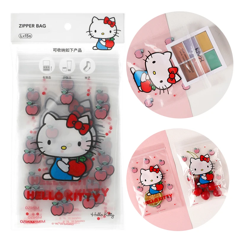 HelloKittyZiplockBagTransparentPlasticSelfAdhesiveBagCuteBag