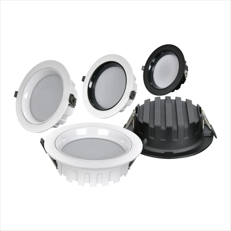 Recessed Anti-glare LED COB Downlight 9W12W15W18W Dimmable 85-265V Ceiling Lamp Spot Light 12W 15W Home Living Room Bedroom Lighting