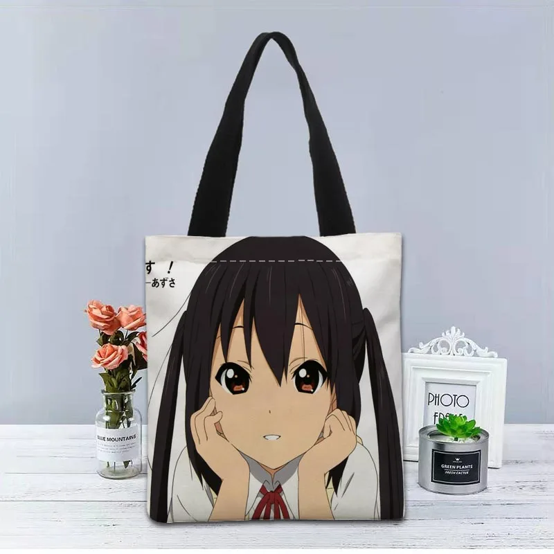 

Nakano Azusa K-ON! Handbag Shopping Bag Reusable Eco Large Unisex Canvas Fabric Shoulder Bags Tote Grocery Cloth Pouch 2.16