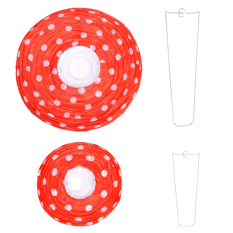 6 Lanterne Di Carta A Forma Di Fungo Giallo Per Decorazione - 3 Grandi (30,5 Cm) E 3 Piccole (20,3 Cm) Per Feste Fatate E Giardino