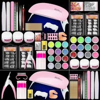 Acrylic Powder Kit And Liquid Monomer Nail Set for Nails Art Extension Decoration With Crystal Nail Tips Carving 3D DIY Tools 1