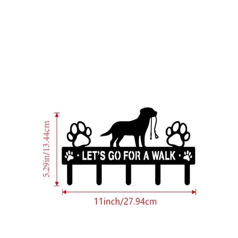 Metal Iron Art Pet Dog Hanger 5 Hooks Coat Key Lead Leash Wall Rack Holder Organizer Towel Rack Organizer Storage rack hook 2