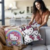 Cute Funny Cartoon Hello Kitty Pillow Covers Cartoon Sofa Decorative Home Double-sided Printing Short Plush Cute Cushion Cover 3
