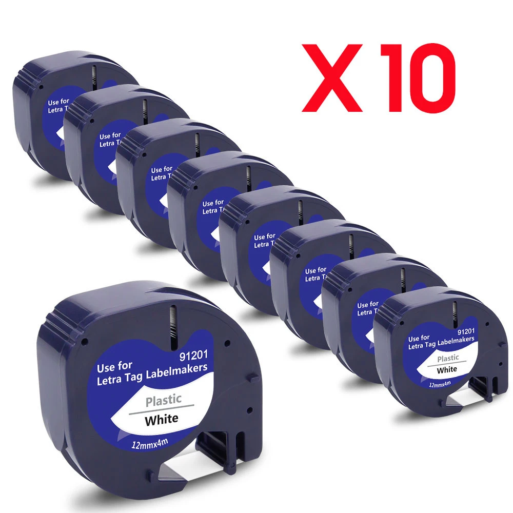 12mm Label for Dymo LetraTag Label Tapes LT 91201 12267 91200 ...