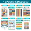 16Pcs Montessori Enlighten Early Education English Wall Chart Poster Repeatedly Busy Card Paste Matching Book for Kids Toys Gift 2
