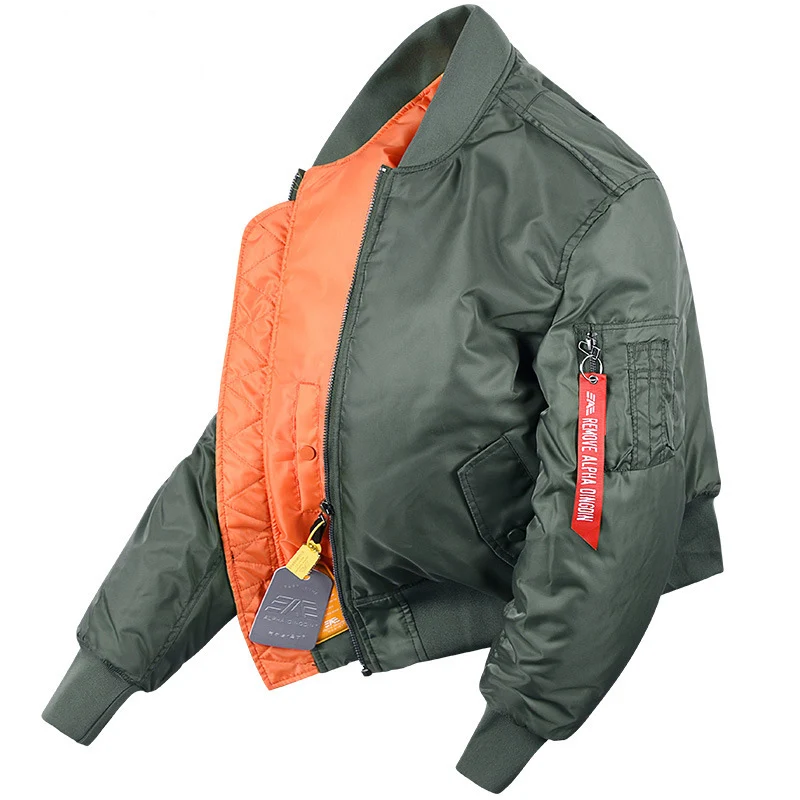 MA1 Bomber Jacket Men's Thickened Cotton Pad Coat  Autumn and Winter Baseball Uniform  Coat for Men 6