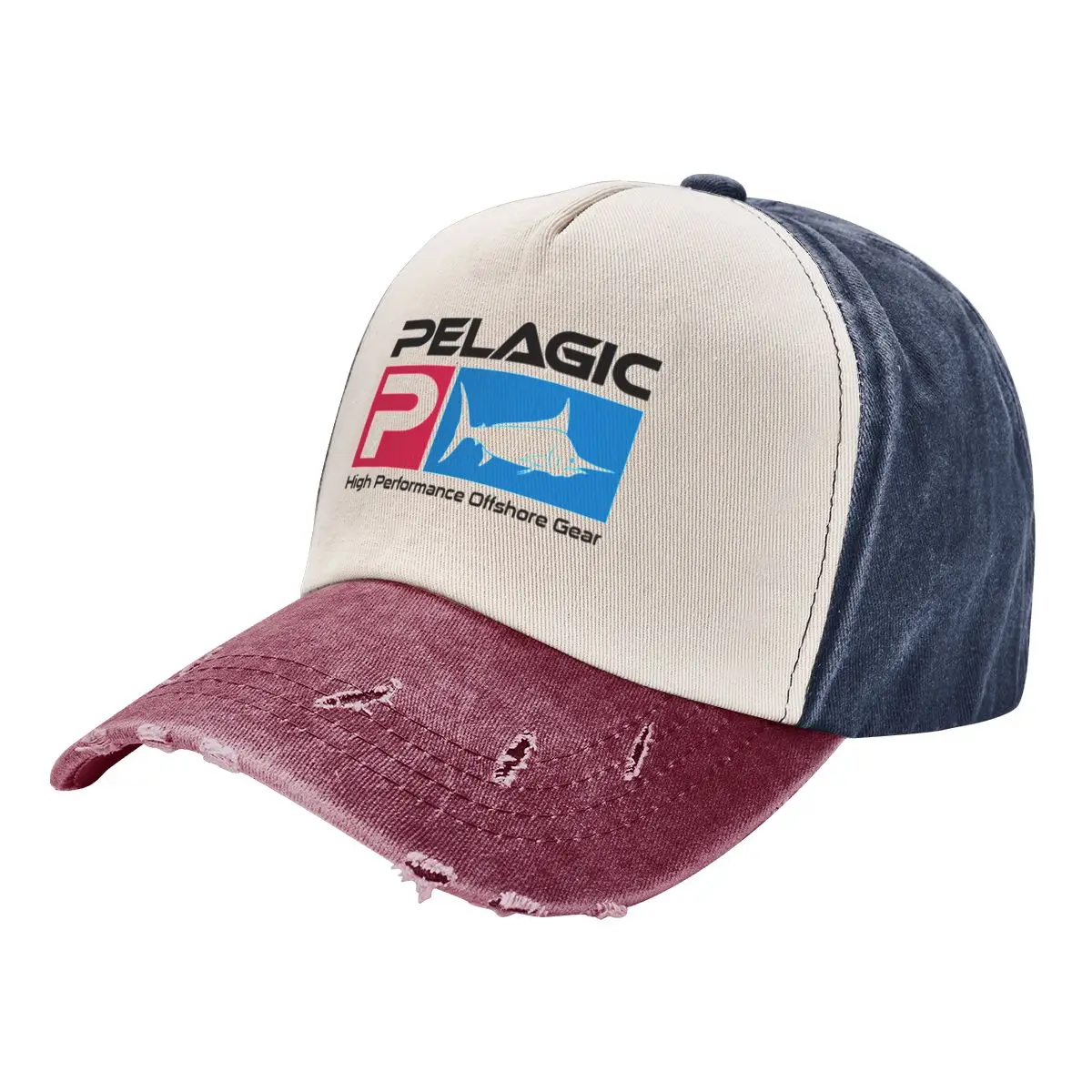 

Pelagic Fisher Baseball Cap Fishing Distressed Washed Caps Hat Hip Hop Outdoor All Seasons Travel Unstructured Soft Sun Cap