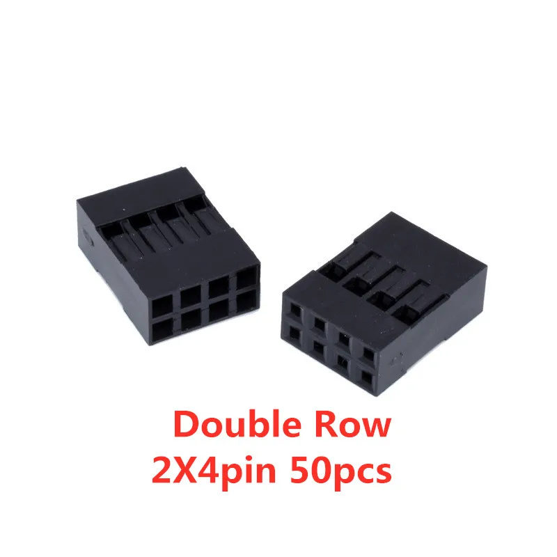 Versatile 50-Piece Dupont Connector Kit - Male/Female Pin Cable Plugs & Jumper Header Housing