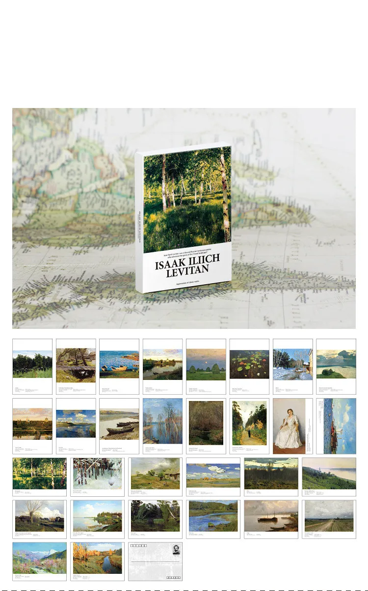 30 teile/los Kunstmuseum Serie Postkarten Malerei Gruß karte Boxed Wunsch karte Englisch Postkarte Mode Geschenk Nachricht Dekoration – Detail 10