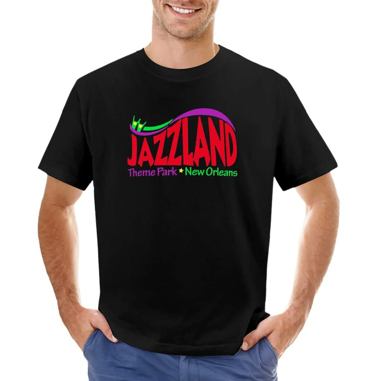 

Jazzland New Orleans T-Shirt Aesthetic clothing boys whites anime Men's cotton t-shirt