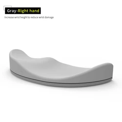 Ergonomic Left-Handed Silicone Wrist Support Pad (Gray-Right)
