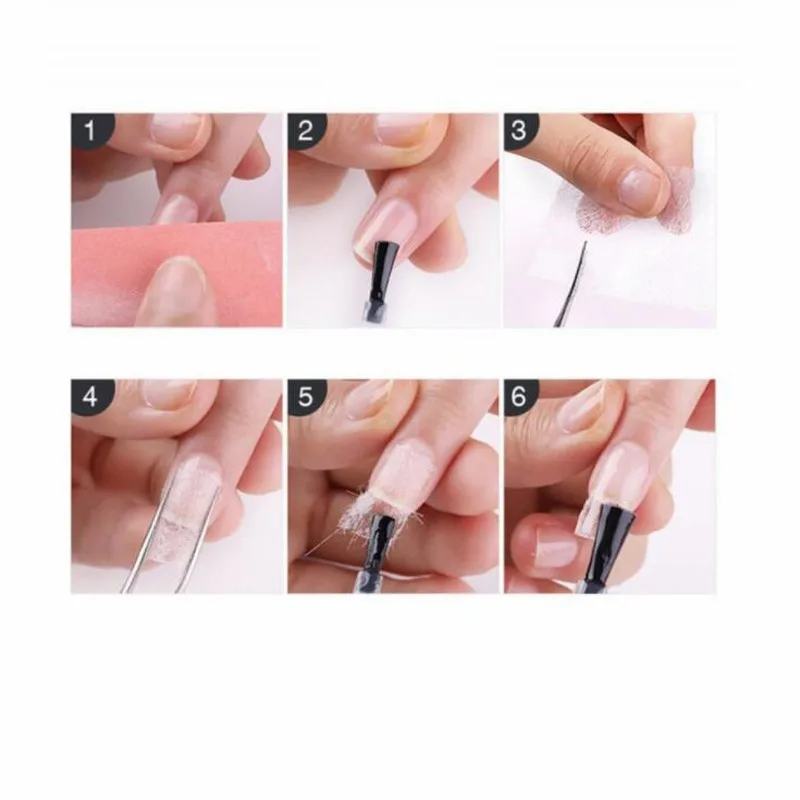 Nail Extension Silk Fiberglass Non-woven Silks Form Wrap Manicure Build UV Gel French Acrylic Glass Fiber Paper