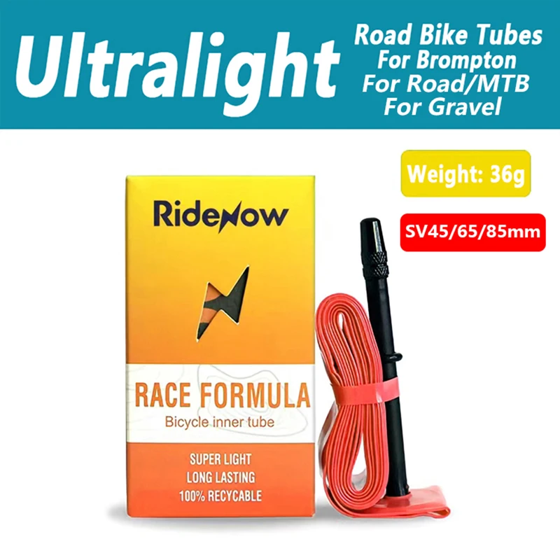 

Сверхлегкая внутренняя трубка RideNow для шоссейного велосипеда 700c 18 23 25 28 30 32, велосипедная внутренняя трубка длиной французского клапана для Brompton