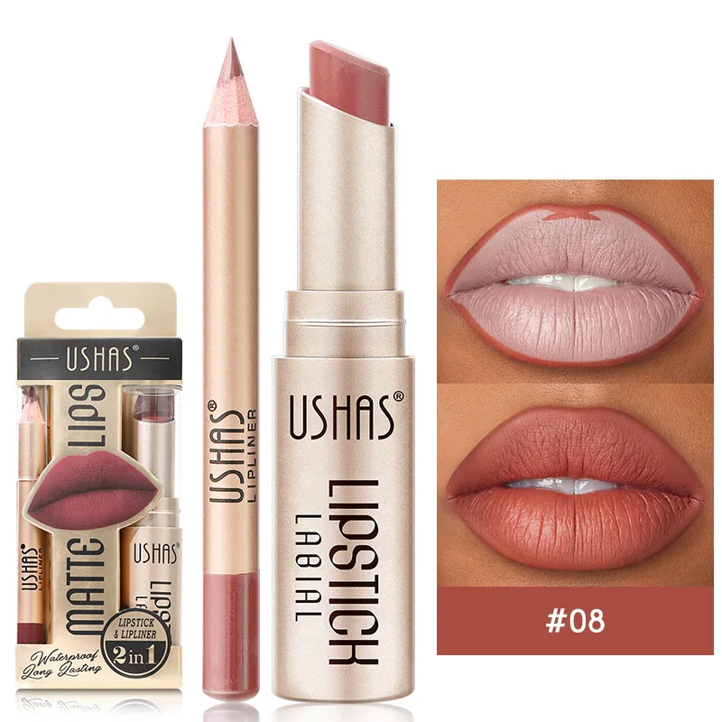 thumbnail image 1 of Matte Lipstick&lip Liner Set 12 Colors Waterproof Lip Liner High Pigmented Slim Long Lasting Lip Gloss, 1 of 5