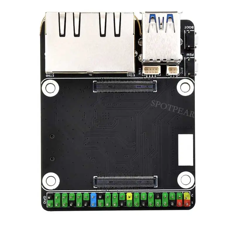Raspberry Pi CM5 ��ǻ�� ��� 5 ��� �Ⱑ��Ʈ �̴��� RJ45 Ȯ�� IO ���̽� ���� waveshare CM5-DUAL-ETH-MINI