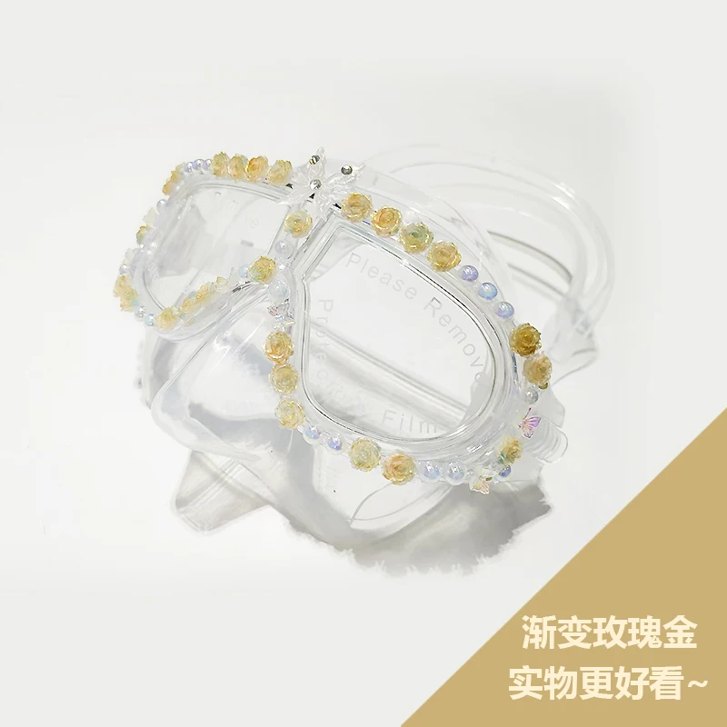 Adult and children's free diving small volume mermaid water dance goggles anti fog myopia aquarium performance swimming goggles