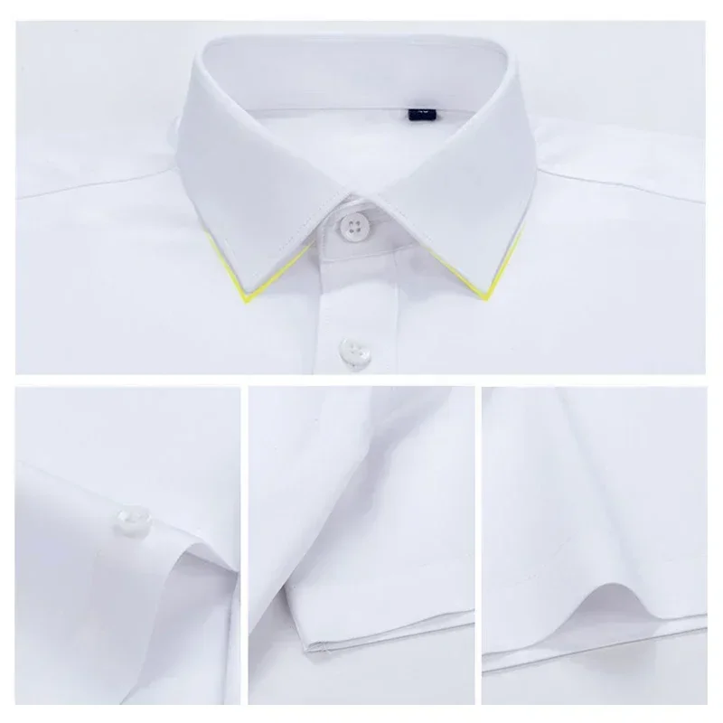 Luxurious Ultra-Stretch Slim-Fit Men's Shirt - Silky Business Formal Long-Sleeve for Versatile Wear