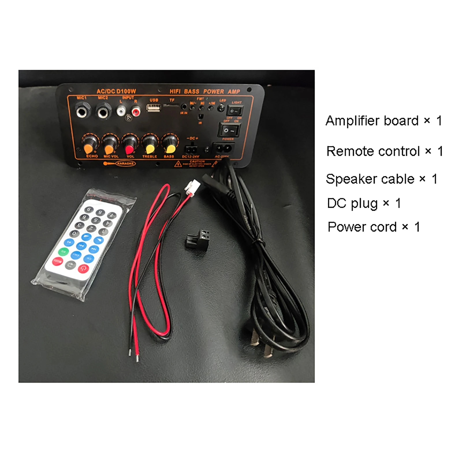 D100 Bluetooth Amplifier Board Rated 100W Max 300W Karaoke Audio Speaker Subwoofer Bass Hifi Amplificador Board 220V EU