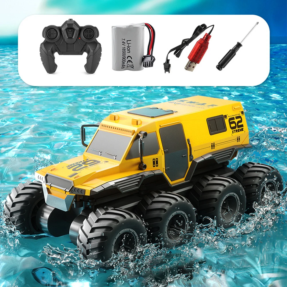 

8x8 2.4g Remote Control Car 8WD Off-Road Amphibious Stunt Vehicle 8-wheel Speed Racing Truck Waterproof Crawler Toys