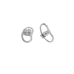 Set of 4 Metal Earring Lifters with Safety Backings (Platinum)