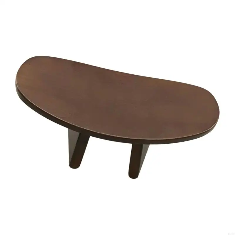 Ergonomischer Reflexionshocker, handgefertigt aus massivem Holz für Yoga und Praxis mit natürlichem Finish und bequemen Geschenk – Detail 5
