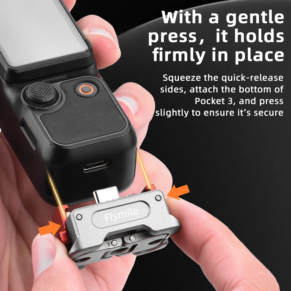 Flymile Pocket 4 Ladeadapter-Basis für DJI Osmo Pocket 4P 3 Desktop-Typ-C-Ladestation für Arca/1/4-Zoll-Schraublochhalterung – Detail 9
