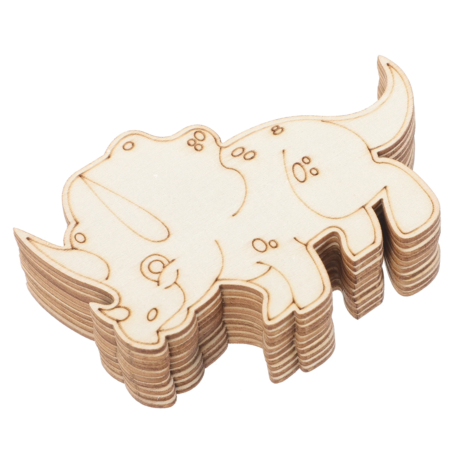 

10 Pcs DIY Dinosaur Coloring Childrens Toys Unfinished Wood Cutouts for Crafts Unpainted Wooden