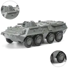 

1:72 BTR-80 Wheeled Armored Vehicle Glue-Free 4D Assembly Model Military Chariot Glide Toy Gift