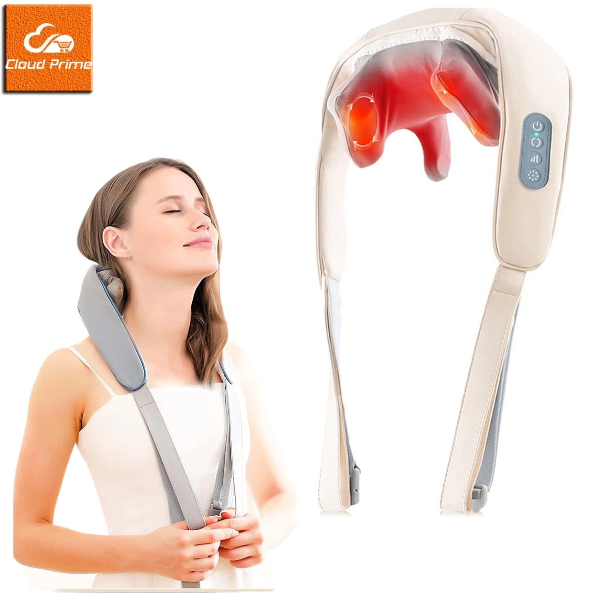 등 목 마사지 목도리 U 모양 반죽 어깨 마사지기, 홈 목 어깨 근육 이완 피로 마사지기