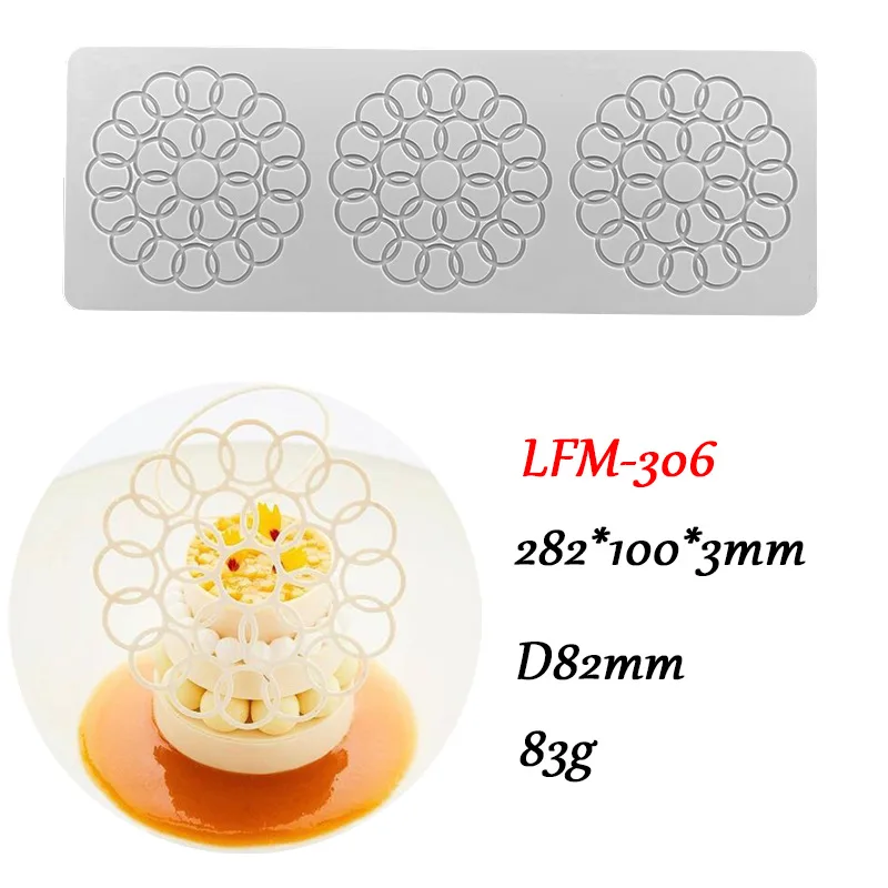 Chinoiserie Pavilion Swan Flower Leaf Lace Silicone Mold DIY Sugar Pad Thin Chocolate C... - SKU FLSM2153 - UGI Packaging