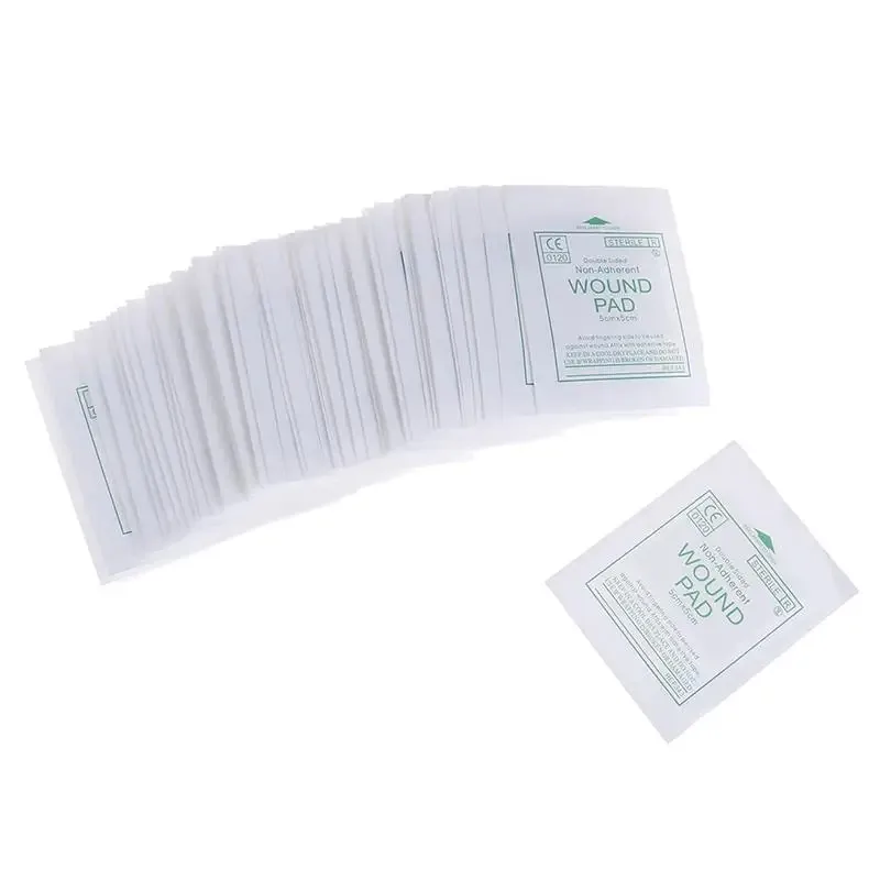 

50pcs/lot Sterile Medical Gauze Pad Wound Care Supplies Gauze Pad Cotton First Aid Waterproof Wound Dressing