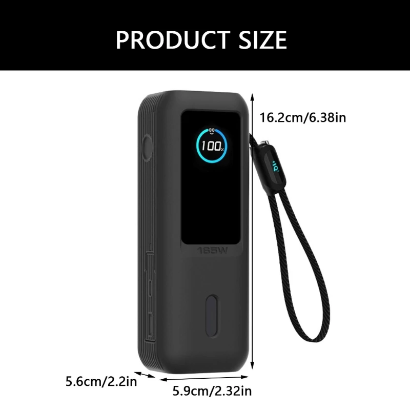 Silicone Travel Carrying Case Power Banks Storage Bag for 165W X7JC