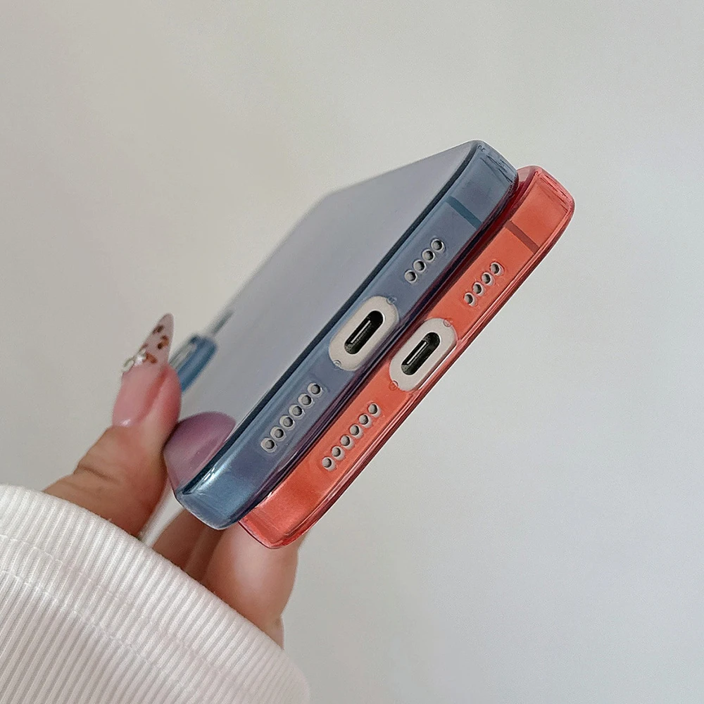 Luxury Transparent Colorful Soft TPU Case - Ultra Thin Candy Color Clear Shell