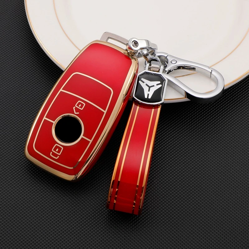 Premium Car Key Cover Case for Mercedes Benz - Sleek 2-Button Key Fob Protector