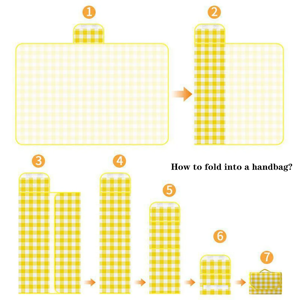 Foldable Picnic Mat Moisture-proof picnic set portable blanket picnic Sleep Pad Waterproof Oxford Cloth Picnic camping blanket 5