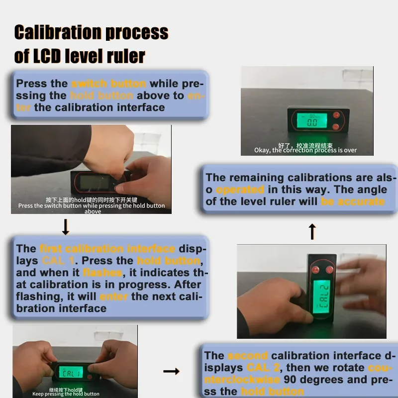 Digital Angle Protractor 30/40/50cm Electronic Digital Display Level Ruler Magnetic Angle Meter 90 Degree