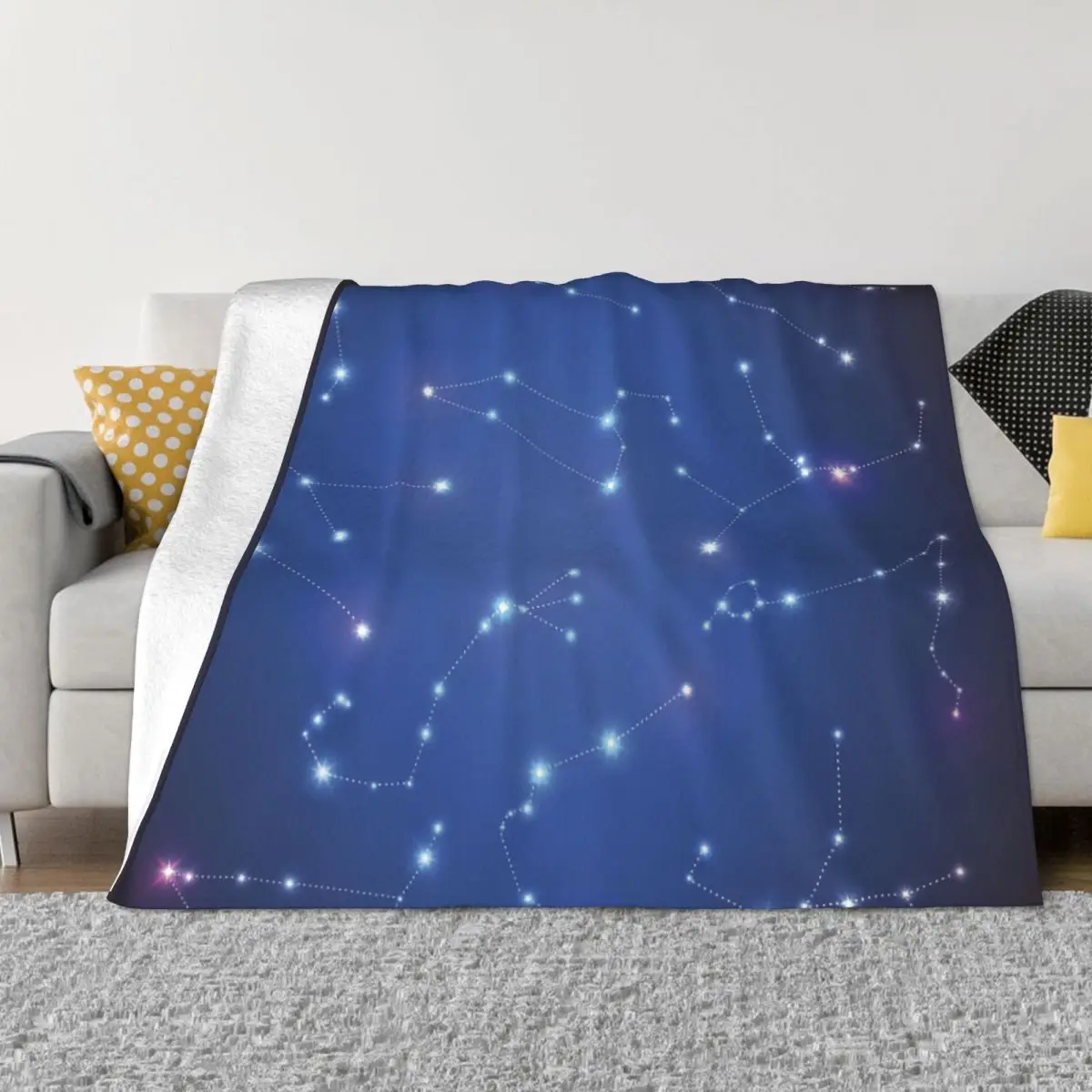 

Horoscope Mystical Tarot Cards Blanket Lightweight Breathable Sherpa Throw Blankets for Bedroom Affordable