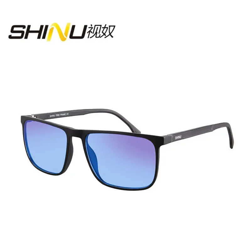 

SHINU brand color blind corrective glasses Protan Deutan for men red and green color blindness eyeglasses Tr90 glasses square